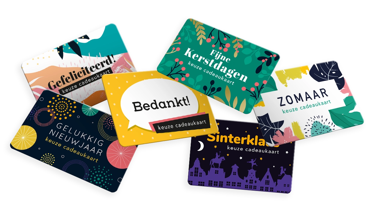 Zakelijke Keuze Cadeaukaart met thema voor elk moment